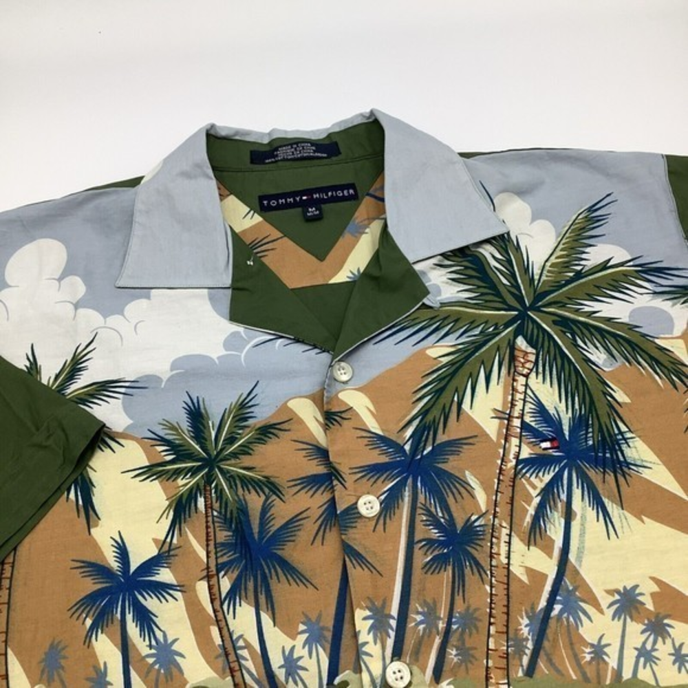 Tommy Hilfiger Mens Short Sleeve Button Up Shirt‎ Hawaiian Size Medium